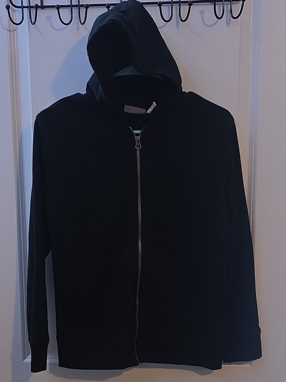 The Children's Place Boys Full Zip Hooded Hoodie Black Size 10-12